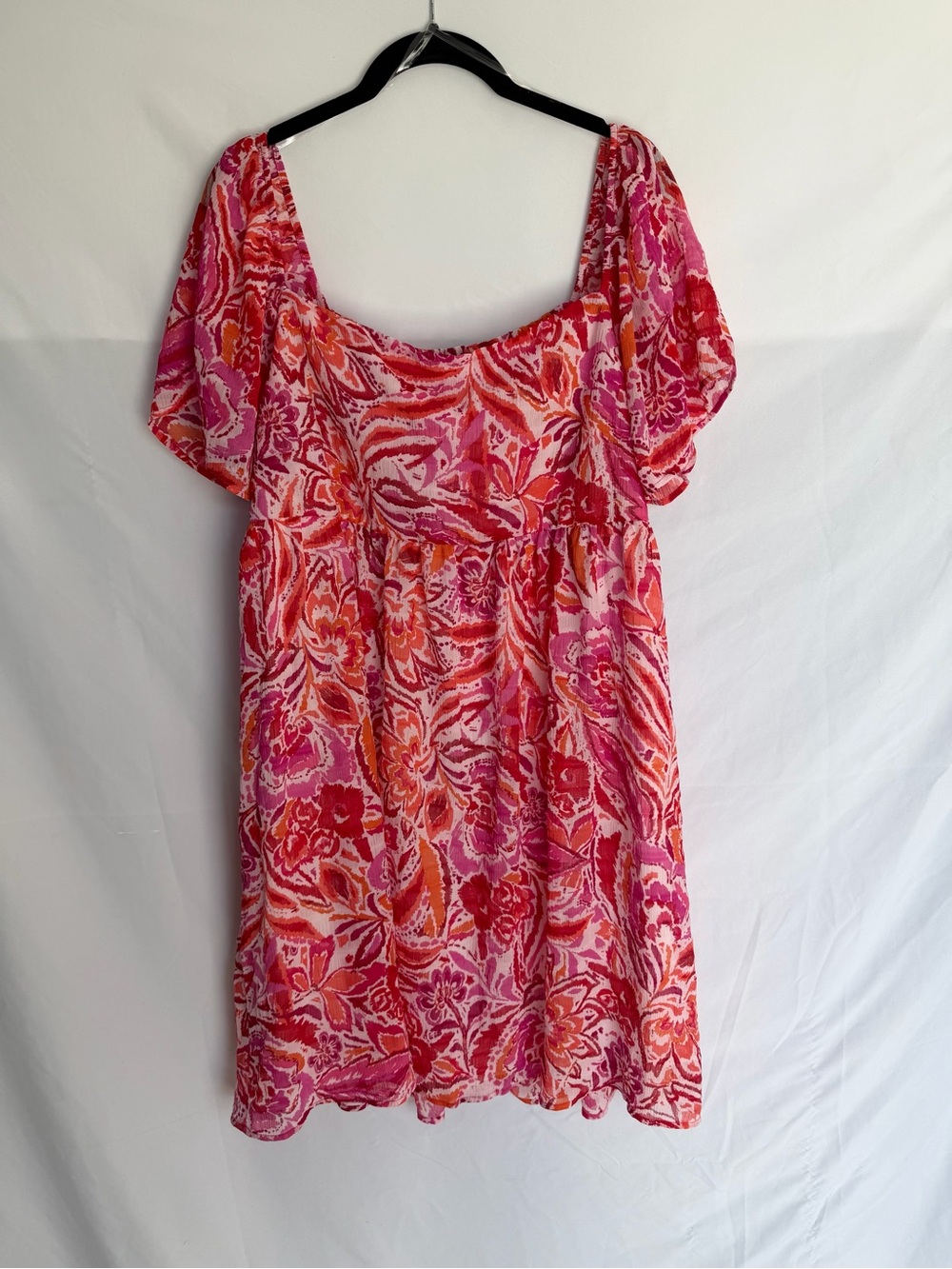 Gilli Pink Red Orange Floral Blouse